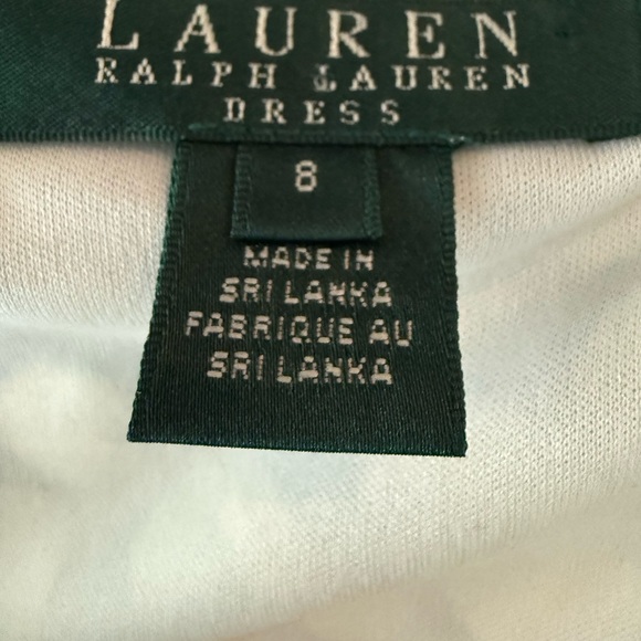 Lauren Ralph Lauren Polka Dot Faux Wrap Empire Cut Maxi Dress Size 8 - Picture 4 of 5